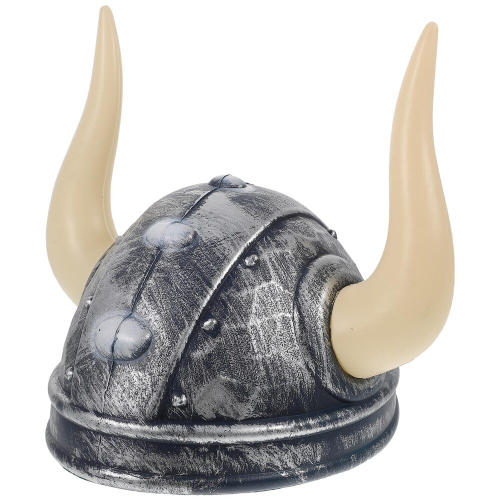 4875 Viking Horned Hat for Kids and Adults, Plastic Buffalo Ox Horns Hat